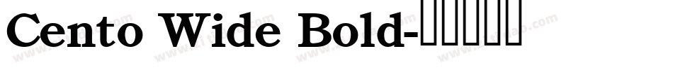 Cento Wide Bold字体转换